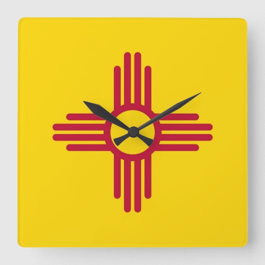 Wandklok met vlag New Mexico, VS (Voorkant)