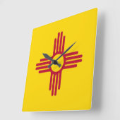 Wandklok met vlag New Mexico, VS (Hoek)