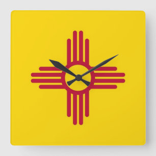 Wandklok met vlag New Mexico, VS