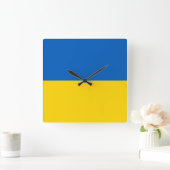 Wandklok met vlag Oekraïne (Huis)