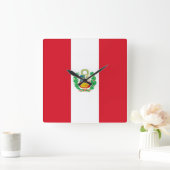 Wandklok met vlag Peru (Huis)