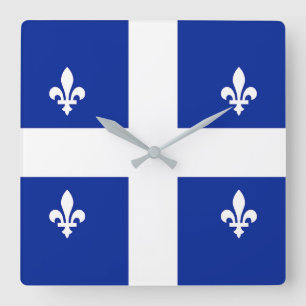 Wandklok met vlag Quebec, Canada