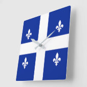 Wandklok met vlag Quebec, Canada (Hoek)