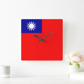 Wandklok met vlag Taiwan (Huis)
