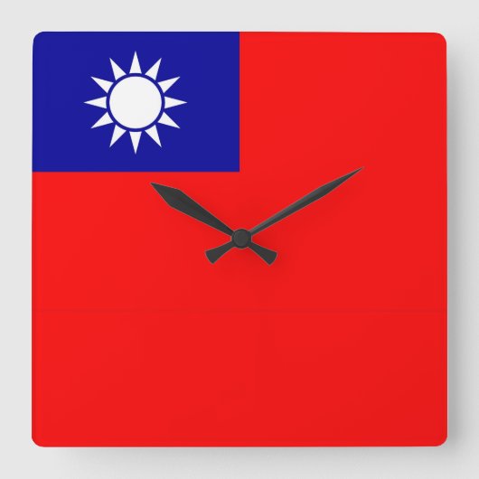 Wandklok met vlag Taiwan (Voorkant)