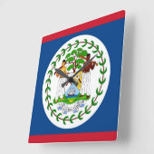 Wandklok met vlag van Belize (Hoek)