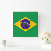 Wandklok met vlag van Brazilië (Huis)