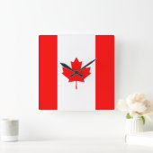 Wandklok met vlag van Canada (Huis)