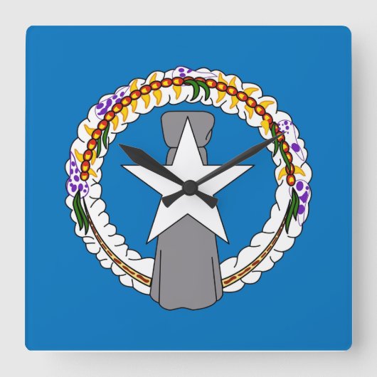 Wandklok met vlag van de Noordelijke Marianen (Voorkant)