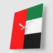 Wandklok met vlag van de Verenigde Arabische Emira (Hoek)