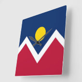 Wandklok met vlag van Denver, Colorado (Hoek)