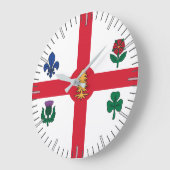 Wandklok met vlag van Montreal, Canada (Hoek)