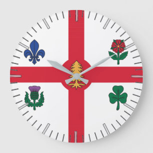 Wandklok met vlag van Montreal, Canada