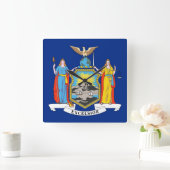 Wandklok met vlag van New York, VS (Huis)