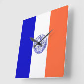 Wandklok met vlag van New York, VS (Hoek)