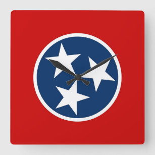 Wandklok met vlag van Tennessee, VS