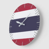 Wandklok met vlag van Thailand (Hoek)