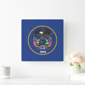 Wandklok met vlag van Utah, VS (Huis)