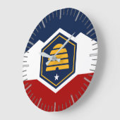 Wandklok met vlag van Utah, VS (Hoek)