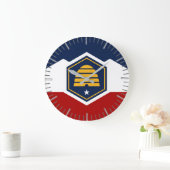 Wandklok met vlag van Utah, VS (Huis)