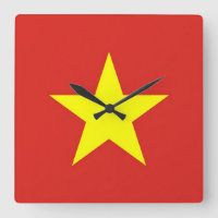 Wandklok met vlag Vietnam