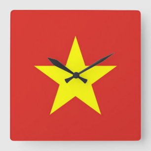 Wandklok met vlag Vietnam