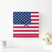 Wandklok met vlag VS (Huis)