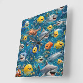 Wandklok met zeedieren (Hoek)