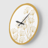 Wandklok - Mod Dandelions in Gold (Hoek)