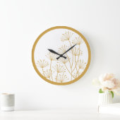 Wandklok - Mod Dandelions in Gold (Huis)