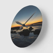 Wandklok, Motief zonsondergang Ronde Klok (Hoek)