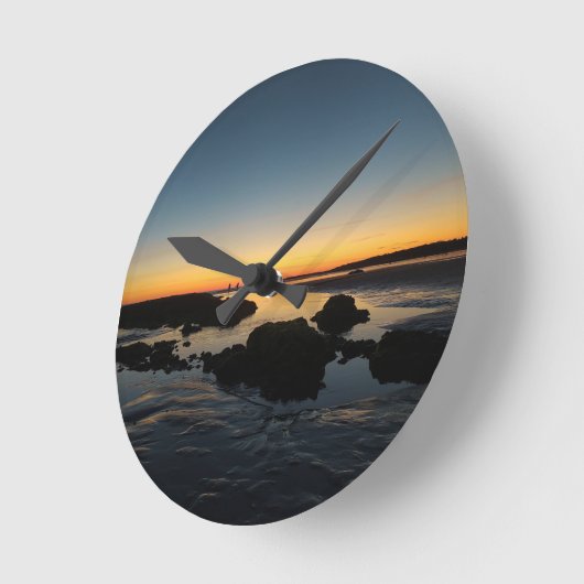 Wandklok, Motief zonsondergang Ronde Klok (Hoek)
