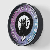 Wandklok - Ode aan Liefde Kat door Adiela Akoo (Hoek)