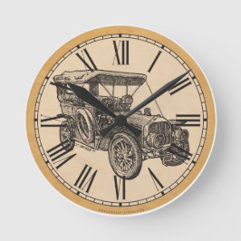 Wandklok: oude auto ronde klok