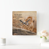 Wandklok over "Stijging als leeuwen" (Huis)