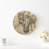 Wandklok Paarden in Sepia (Huis)