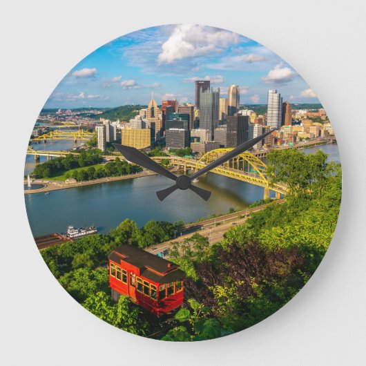 Wandklok Pittsburgh Foto Duquesne Incline (Voorkant)