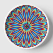 Wandklok - Psychedelische Kunst Bloem (Voorkant)
