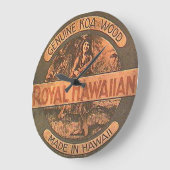 wandklok rond Ukelele Label (Hoek)