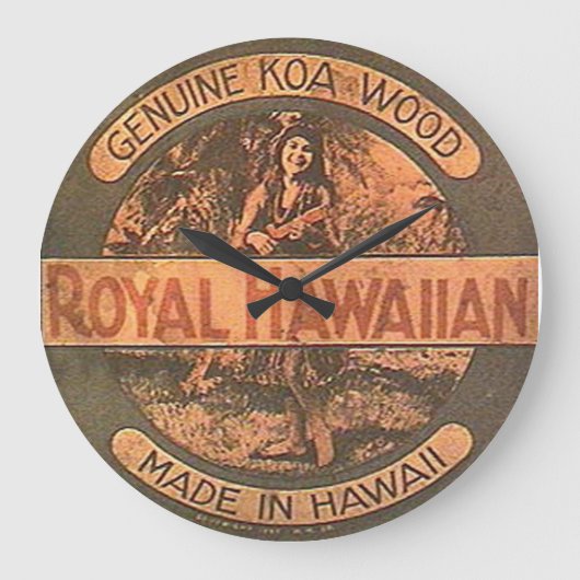 wandklok rond Ukelele Label (Voorkant)