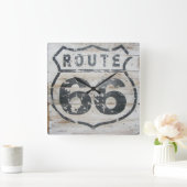 Wandklok, Route 66 Vierkante Klok (Huis)