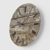 Wandklok - Rustic Wood Roman Face Numals (Hoek)