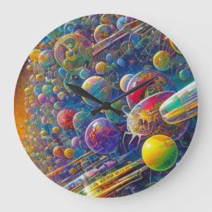 Wandklok Space Race