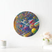 Wandklok Space Race met cijfers (Huis)