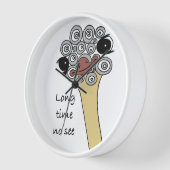 Wandklok Struisvogel "lang niet gezien" (Hoek)