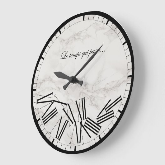 Wandklok - Tijdstip...Marmeren effect (Hoek)