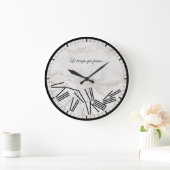 Wandklok - Tijdstip...Marmeren effect (Huis)