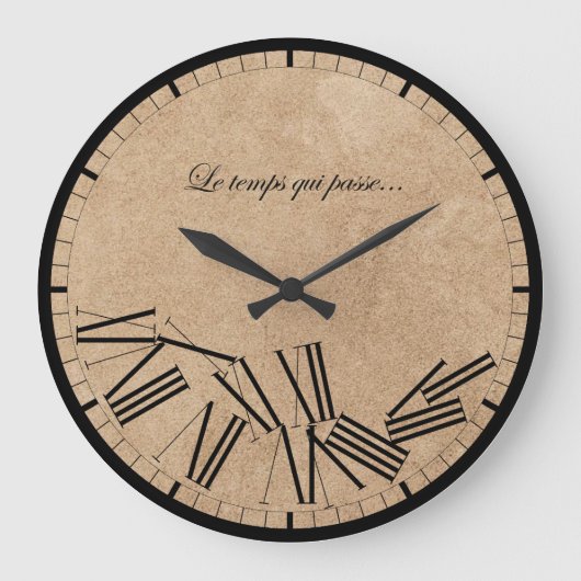 Wandklok - Tijdstip...Papiereffect (Voorkant)