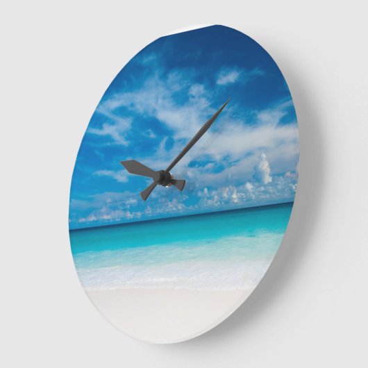 Wandklok - Tropisch strand (groot) (Hoek)