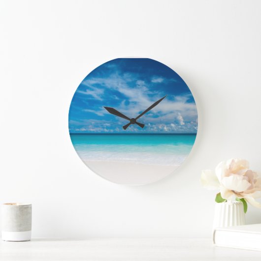 Wandklok - Tropisch strand (groot) (Huis)